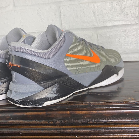 Rare 2012 Nike Zoom Kobe Vii 7 System Wolf Grey Orange Black Protro - Picture 3 of 13